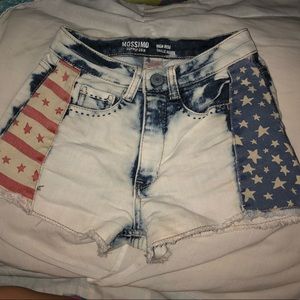 Mossimo American Flag Jean Shorts